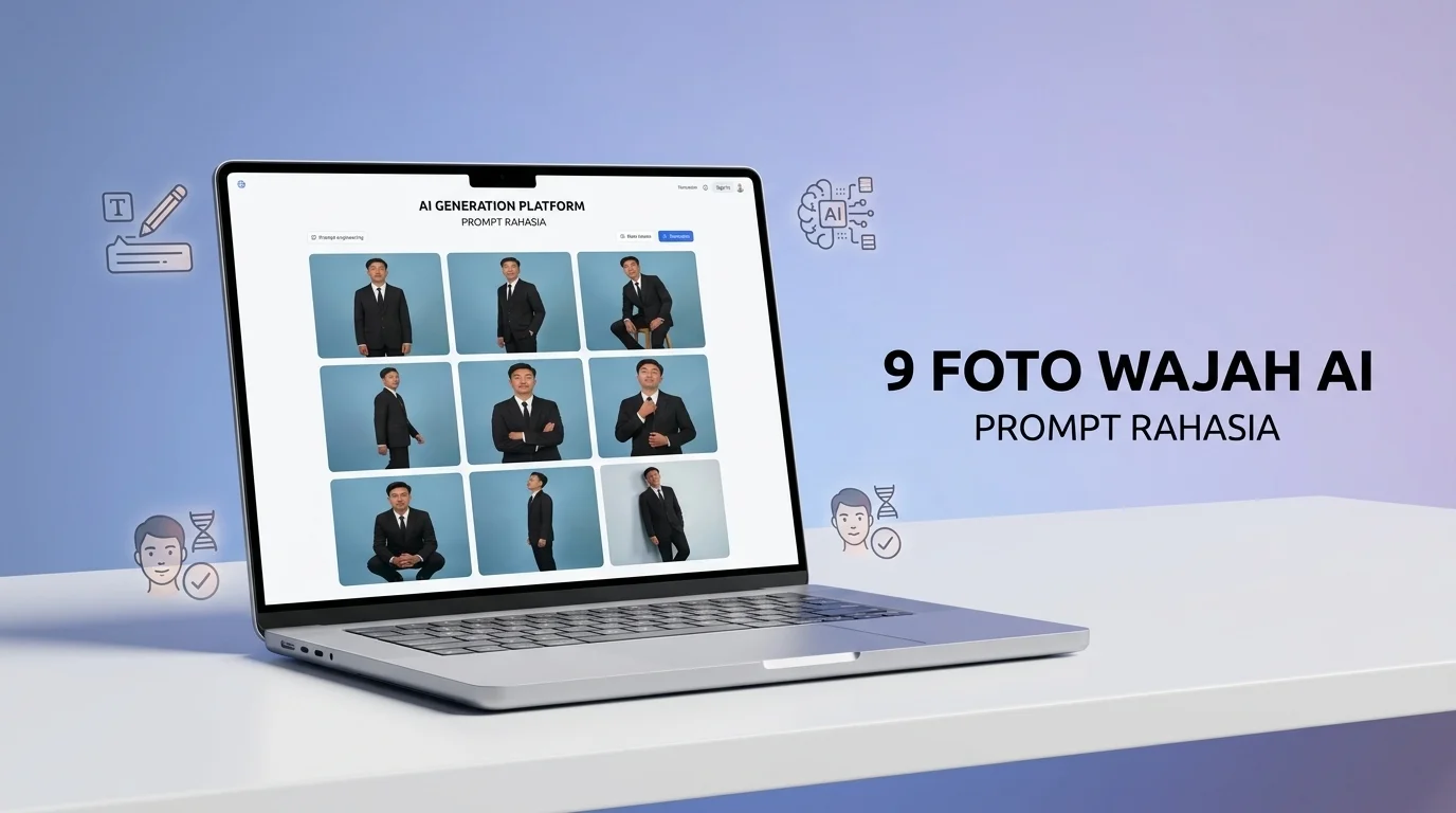 Cara Buat 9 Wajah Konsisten Model AI Pakai Prompt Rahasia