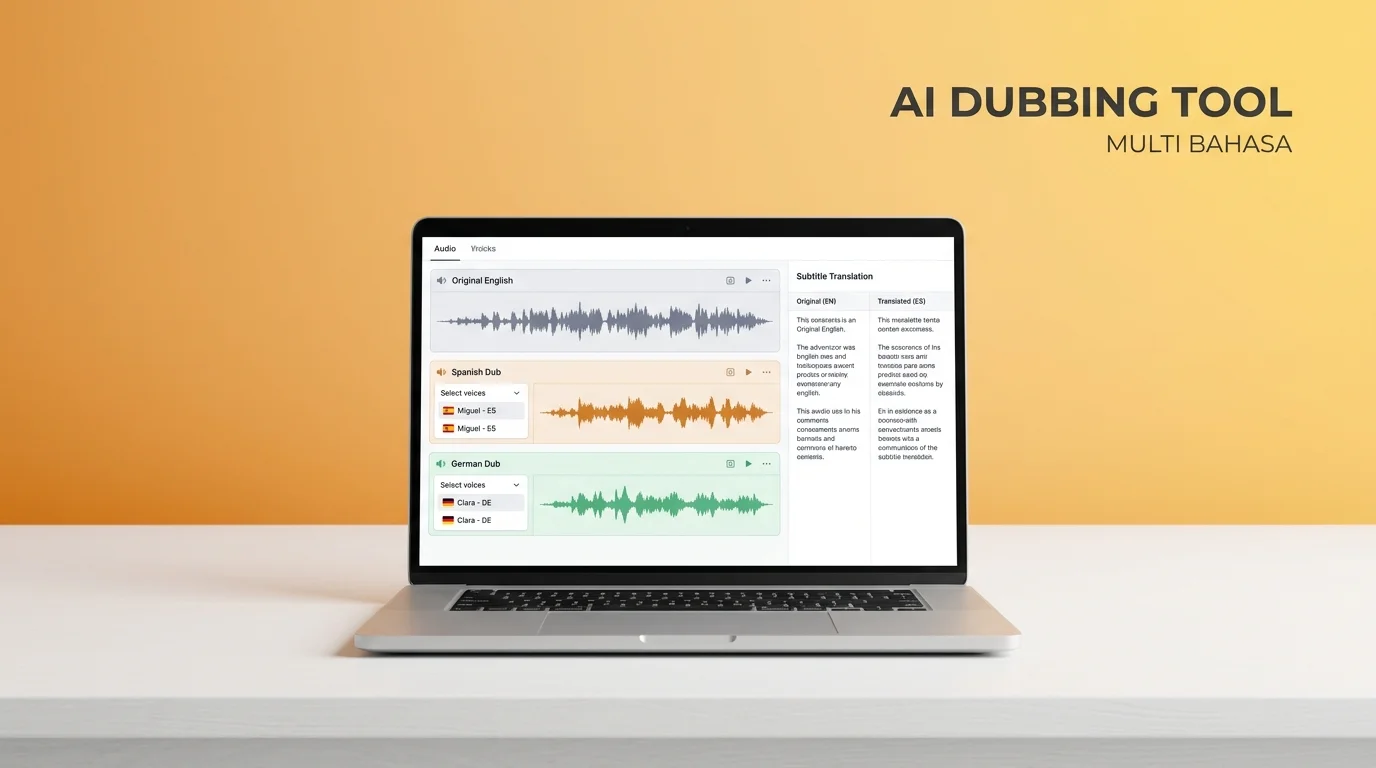 Website AI Untuk Membuat Sulih Suara (Dubbing) Multi Bahasa