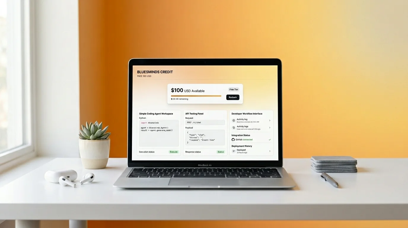 Cara Klaim Free 100 USD AI Credit BluesMinds