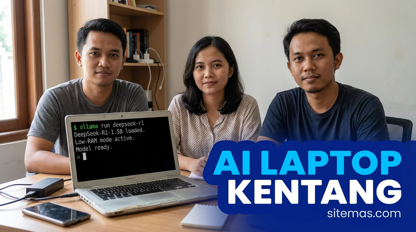 Cara Install DeepSeek-R1 di Laptop Kentang (RAM 8GB) - Offline & Gratis