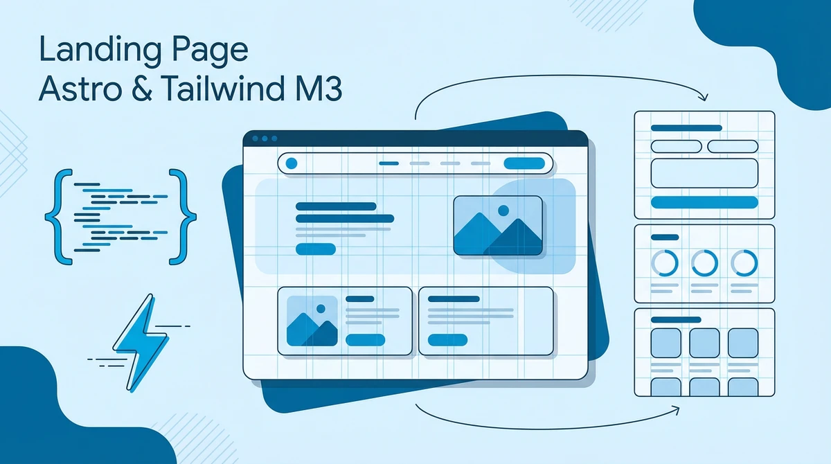 Bikin Landing Page Portofolio Modern Astro & Tailwind M3 (Dalam 10 Menit)
