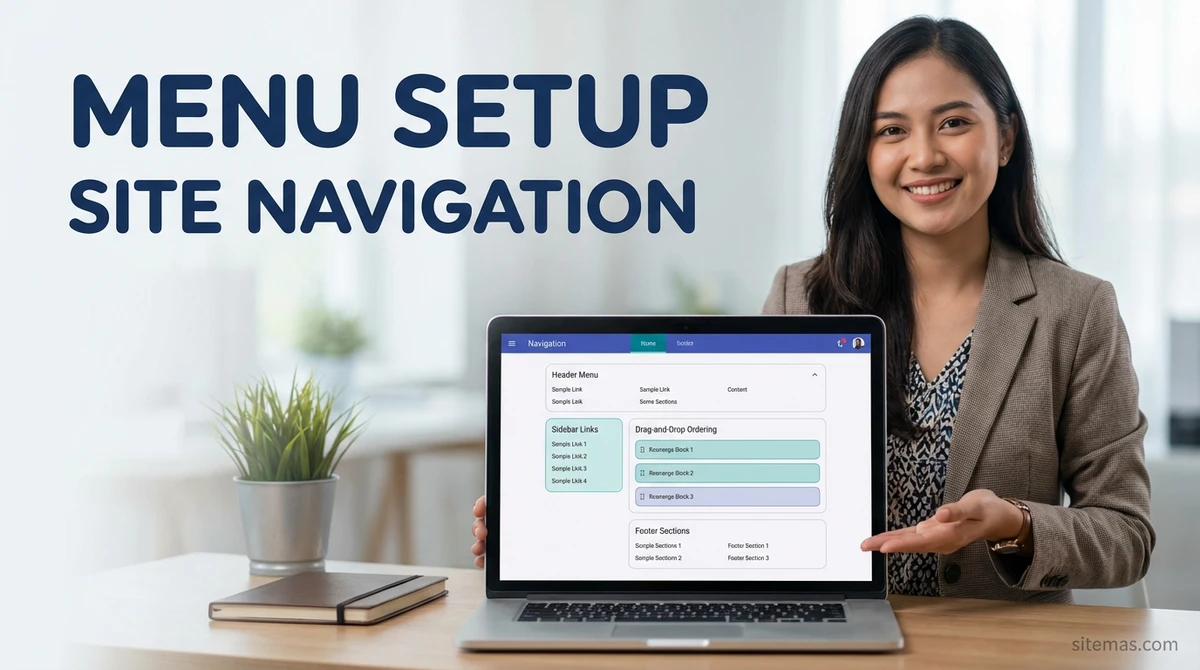 Mengatur Menu Navigasi & Footer di Sitemas