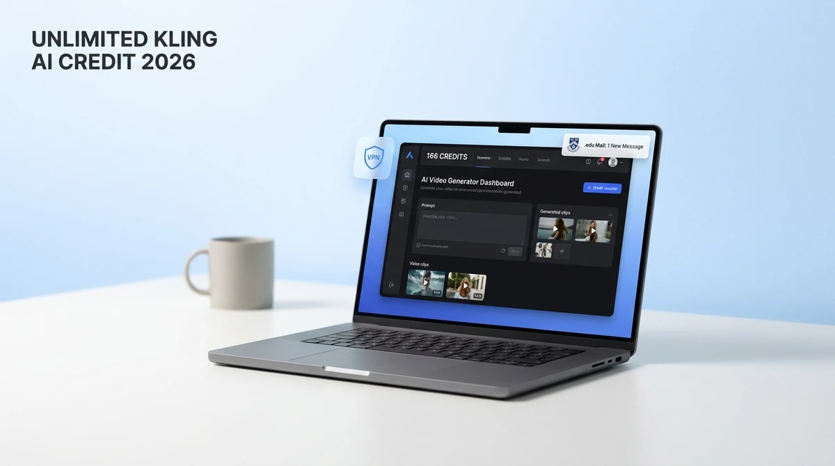 Trik Unlimited Kredit Kling AI 2026 (Dapat 166 Kredit)