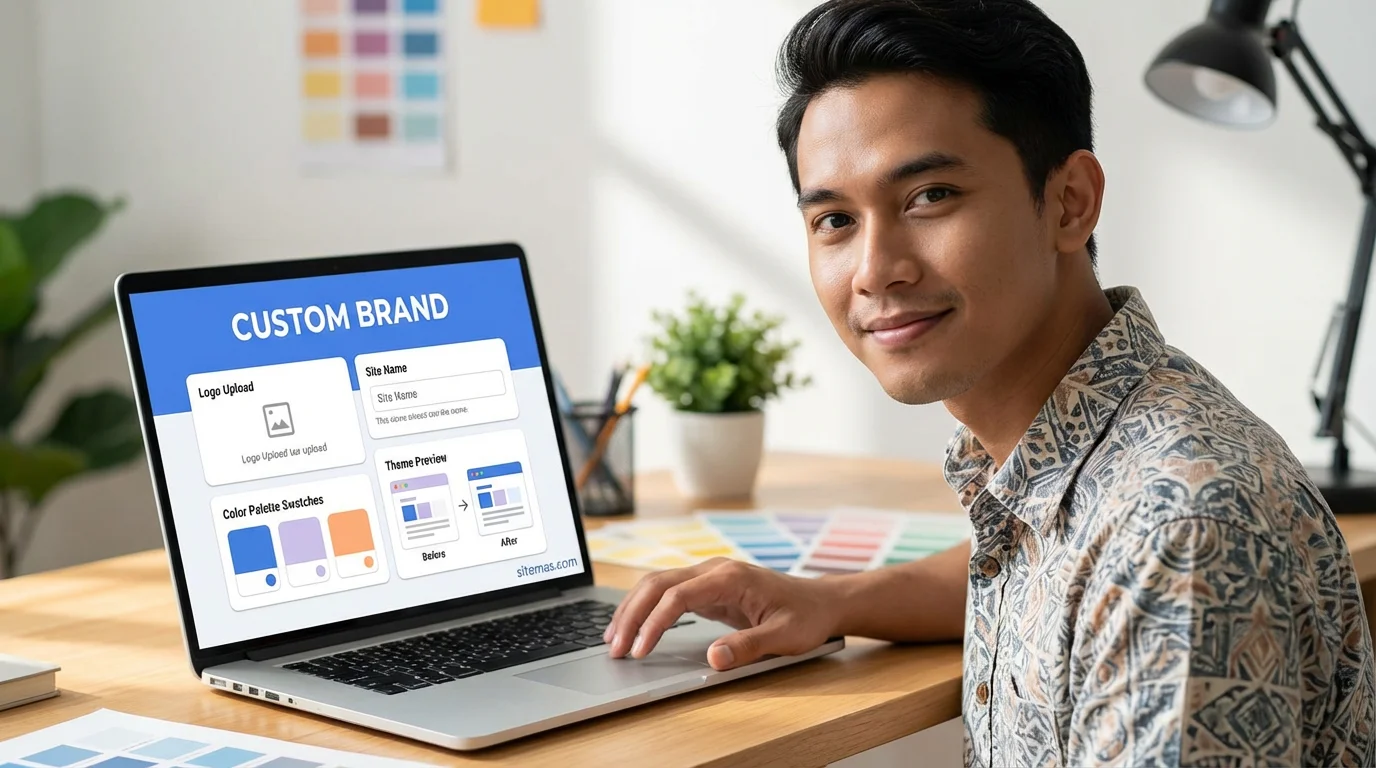 Mengubah Branding Sitemas (Logo, Nama, Warna)
