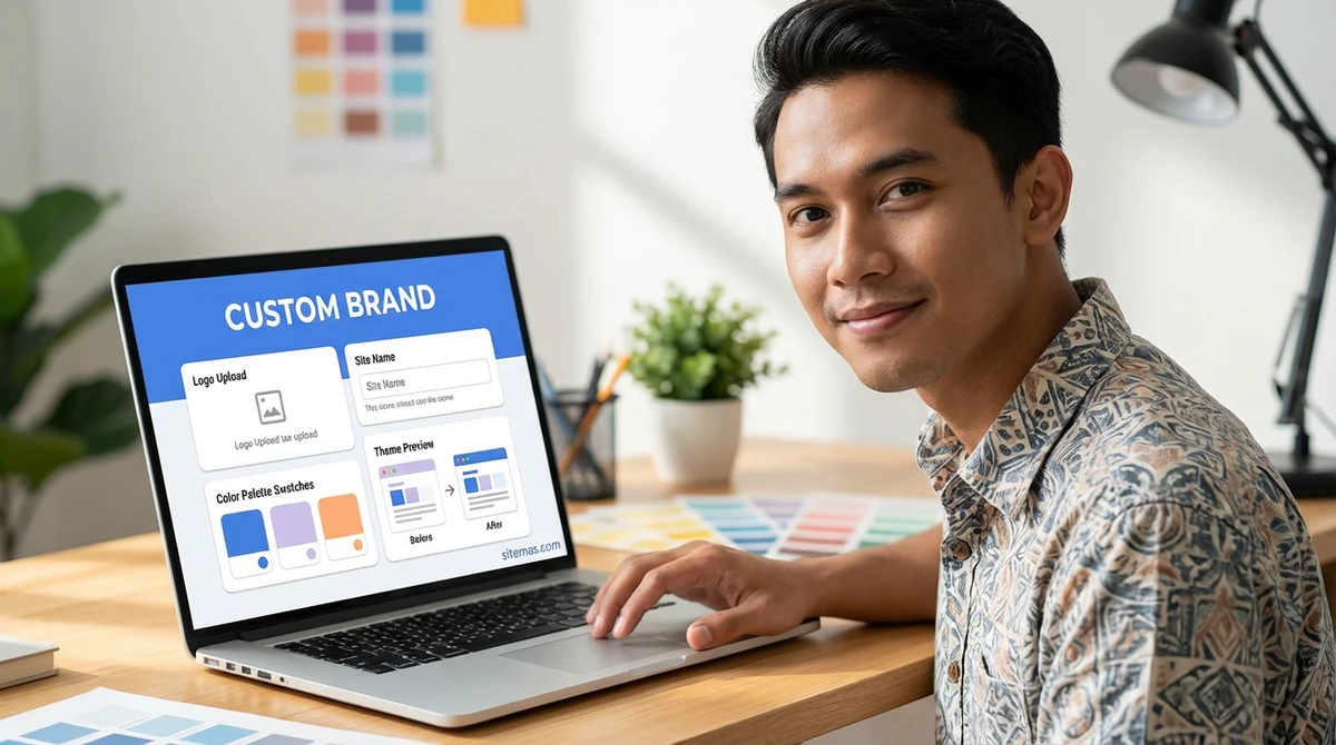 Mengubah Branding Sitemas (Logo, Nama, Warna)