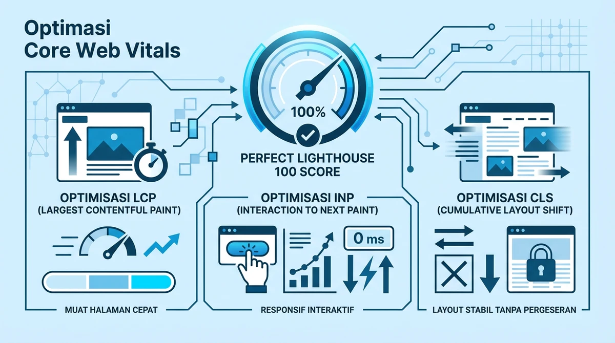 5 Cheat Code Tembus Skor Lighthouse 100 Hijau (Core Web Vitals 2026)