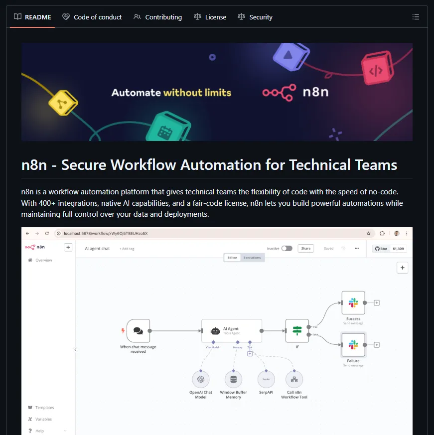 Visual Editor Workflow di n8n untuk otomasi LLM
