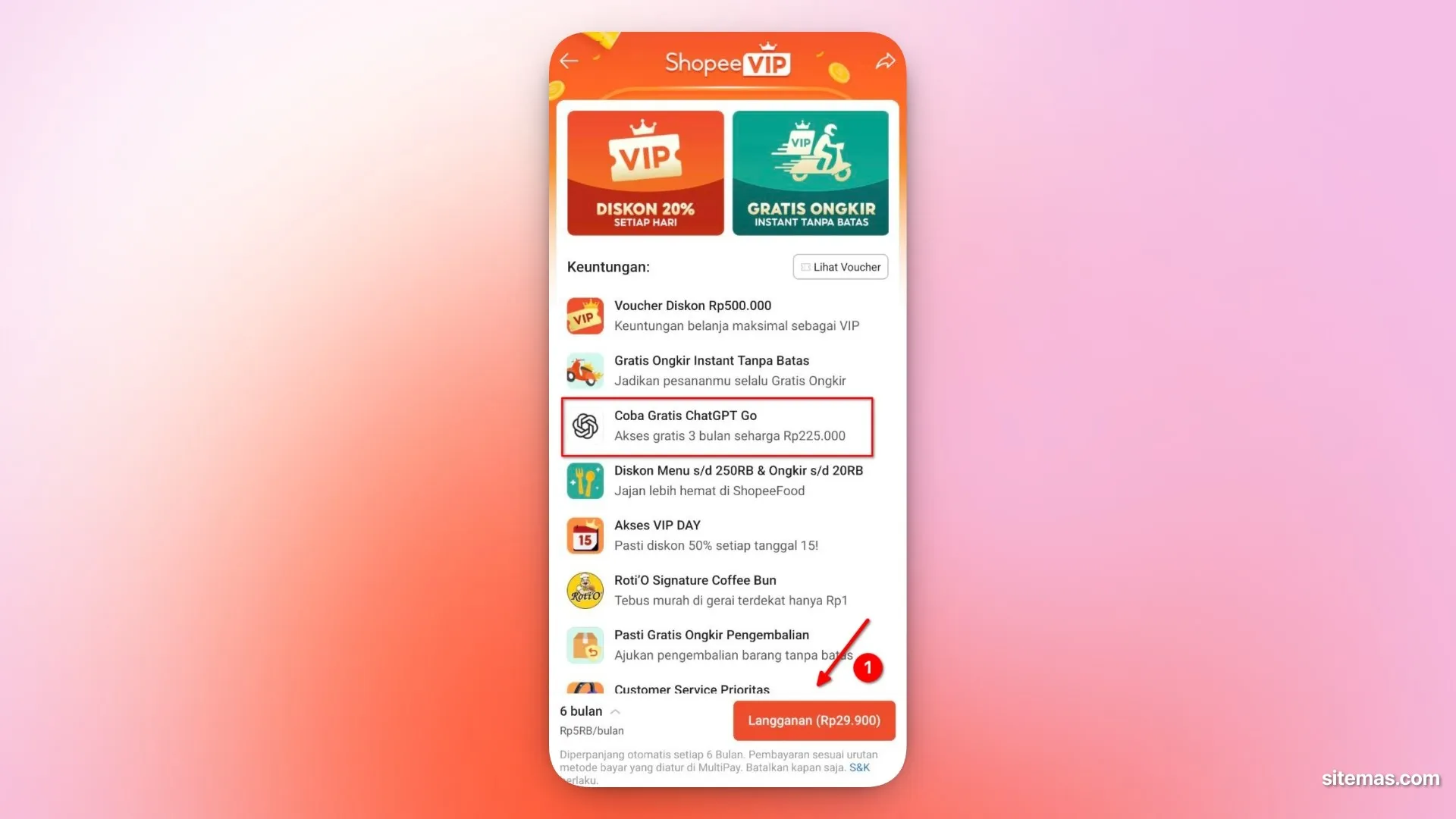 Masuk ke shopee klik icon saya