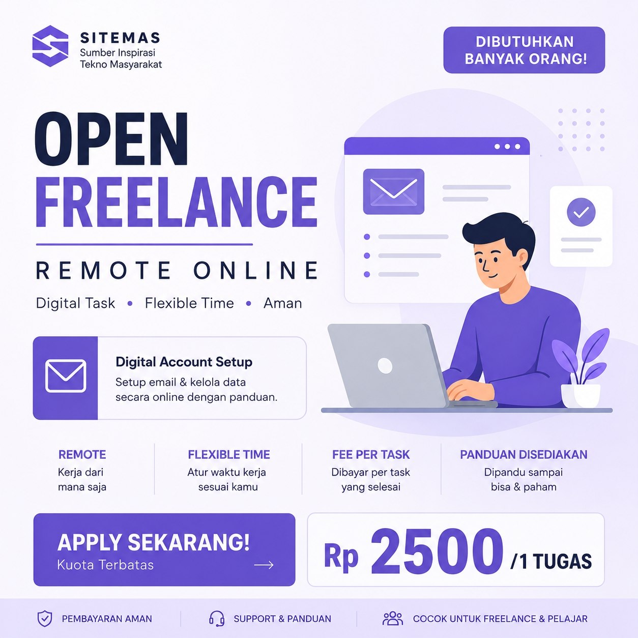 Thumbnail Dibayar untuk Membuat Akun Email
